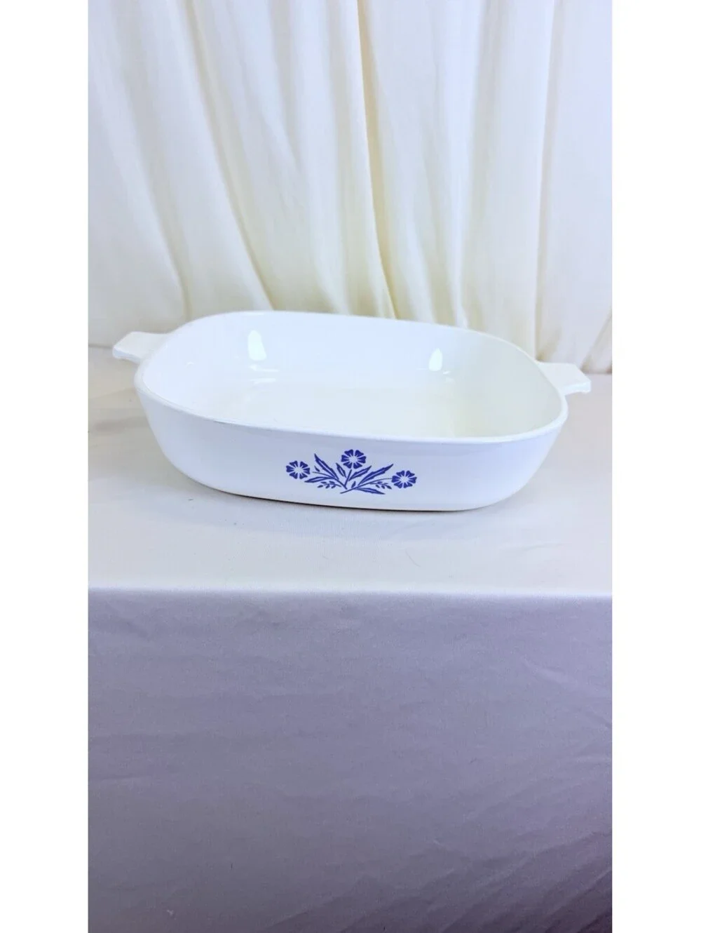 Vintage Corning Ware Casserole Dish #10 Blue Cornflower No Lid 9.5x9.5x2